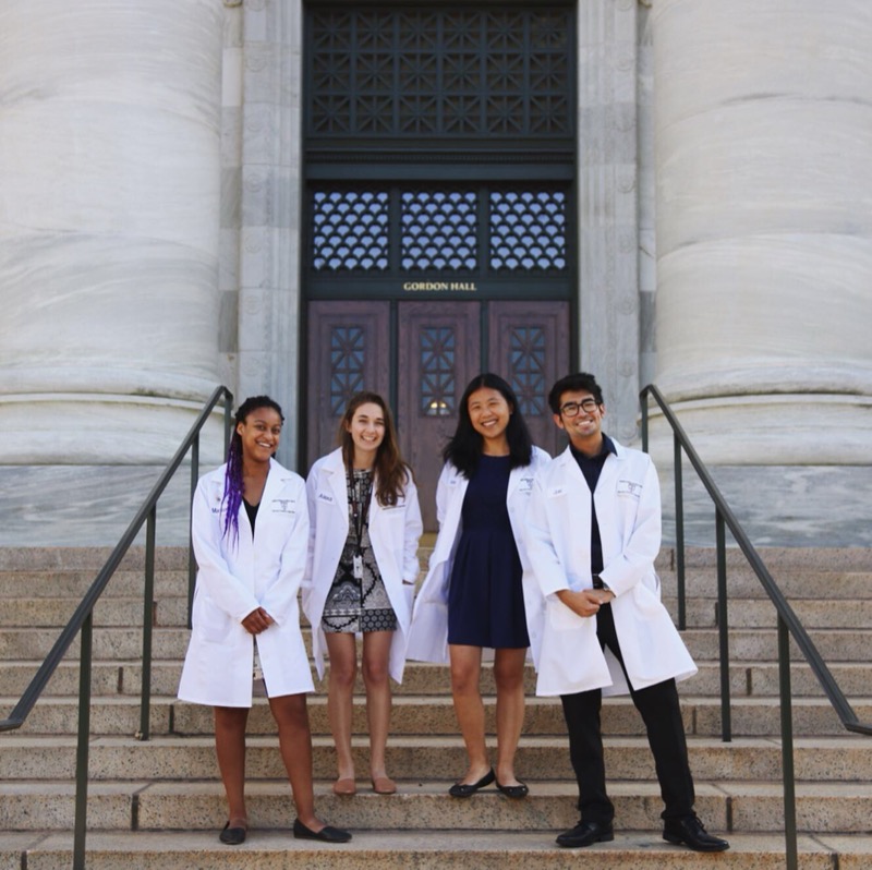 Alexa (second from left) with her Harvard research cohort at Gordon Hall
